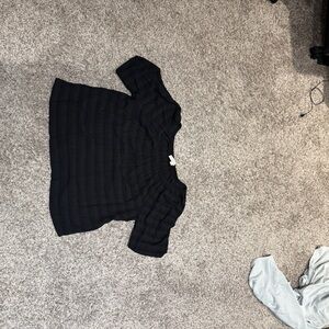 Black Short Sleeve Top